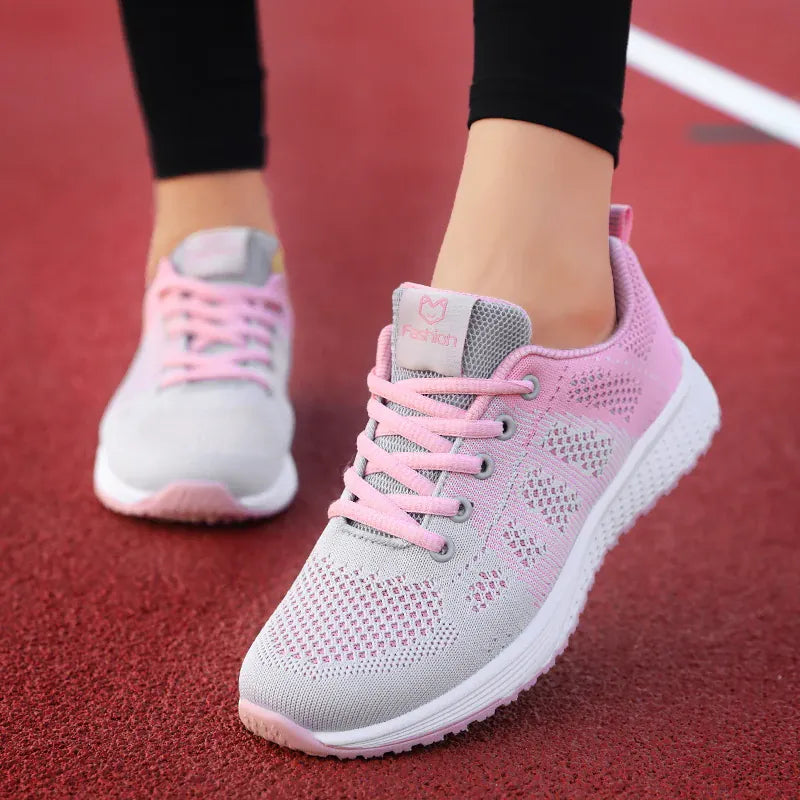 Dropshipman GrayPink / 36 2024 Women Sport Shoes Fashion Platform Sneakers Ladies Spring Winter Flats Running Shoes for Woman
