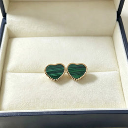 KissICON Green 1 Heart‑Shaped Jewellery Women's Necklace Bracelet Earrings S925 Silver Plating Rose Gold 5A Zircon High-End Exquisite Party Gift