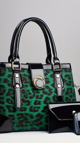 jkthpu-45 Green 2025 New Three-piece Set of Fashionable Casual Handbag, Elegant Crossbody Bag for Women