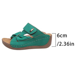 KissICON green / 43 Green Thick Sole Wedges Sandals Women 2025 Summer