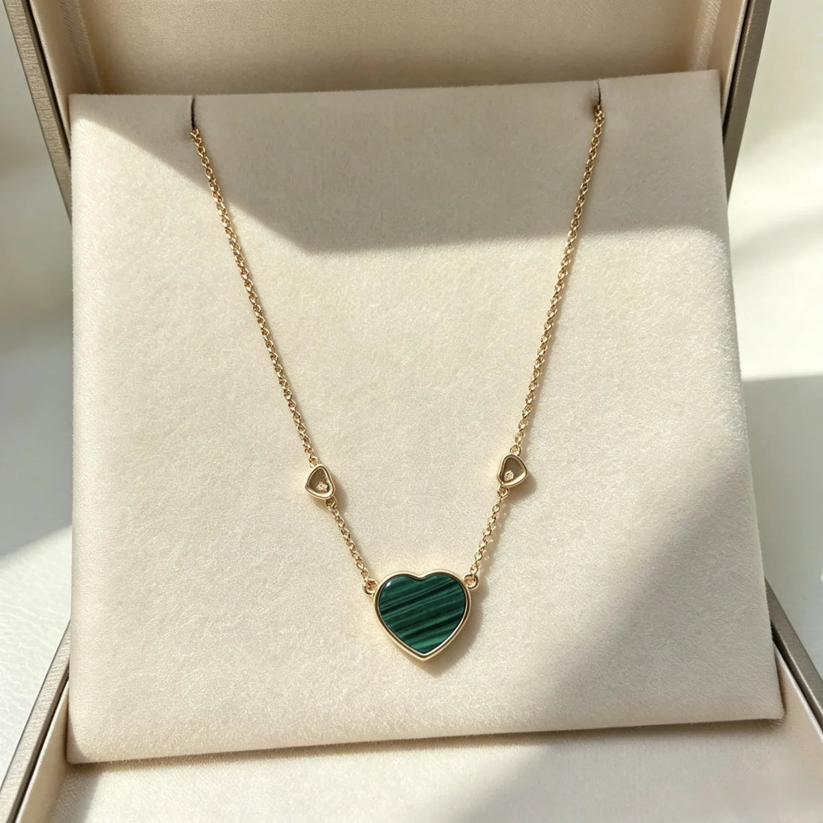 KissICON Green 45cm Heart‑Shaped Jewellery Women's Necklace Bracelet Earrings S925 Silver Plating Rose Gold 5A Zircon High-End Exquisite Party Gift