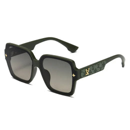 Dropshipman Green / CHINA Square Frame Sunglasses – Women's UV Protection Large Frame All-Match