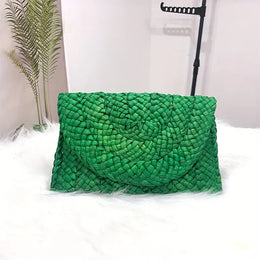 KissICON green Fashionable Woven Clutch – Women's Coin Purse