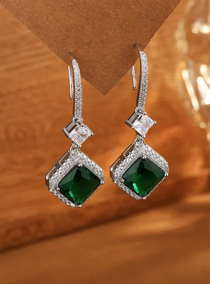KissICON green KissIcon Green Yellow Drop Earrings - Sterling Silver