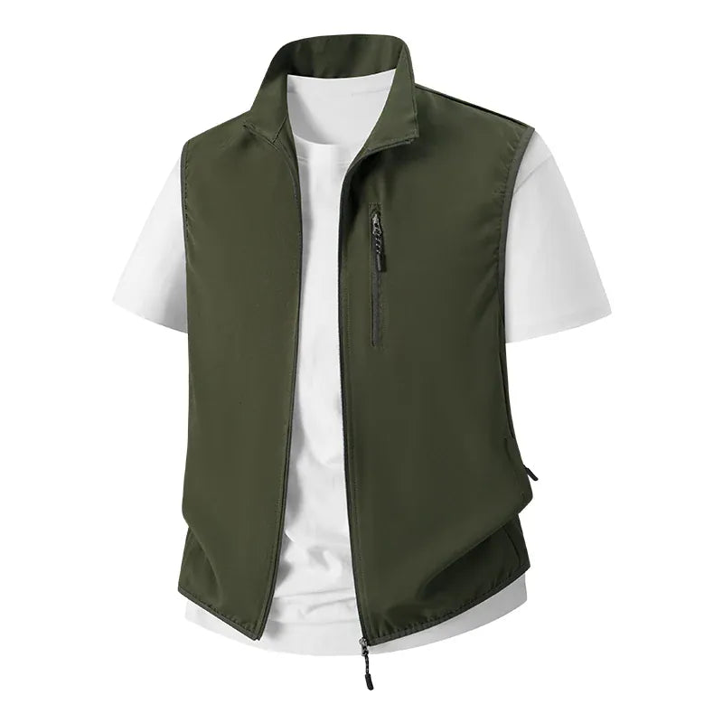KissICON Green / M UltraThin Mens Mesh Ice Silk Summer Sleeveless Jacket Vest