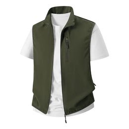 KissICON Green / M UltraThin Mens Mesh Ice Silk Summer Sleeveless Jacket Vest