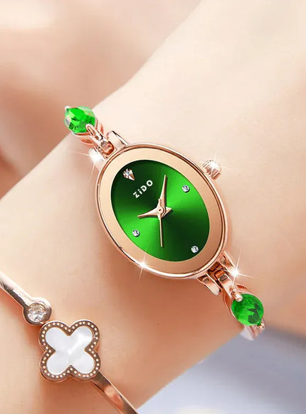 KissICON Green only a  watch Kiss Icon UTHAI L96 Womens Watch Waterproof Crystal