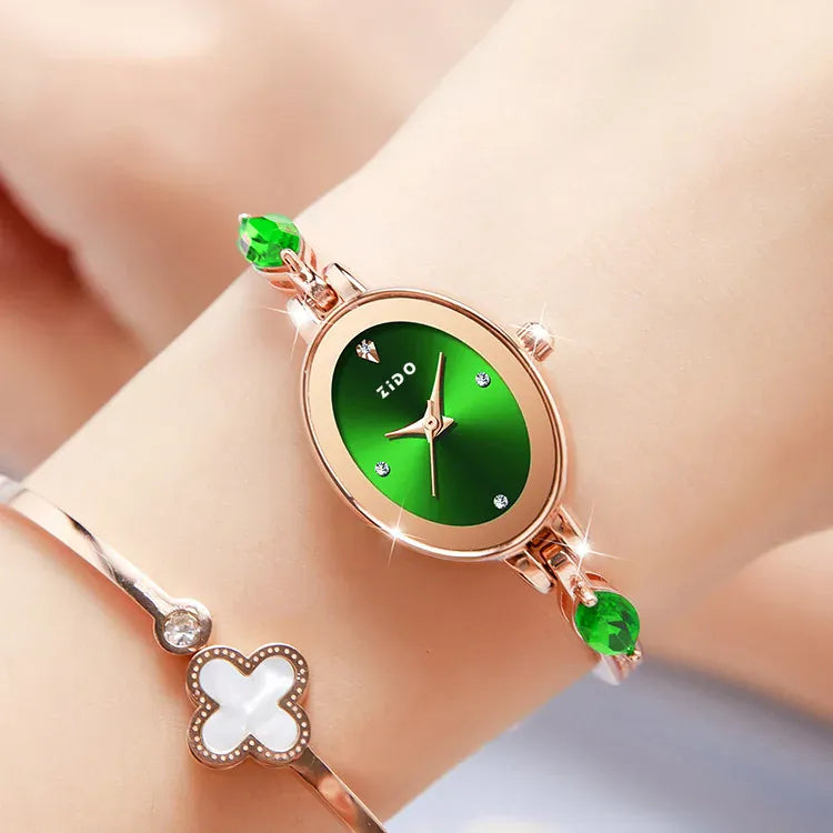 KissICON Green only a  watch Kiss Icon UTHAI L96 Womens Watch Waterproof Crystal
