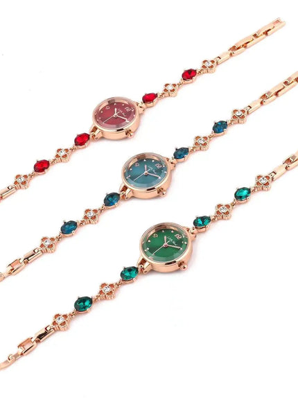 KissICON Green Quartz Bracelet Watch For Women Waterproof Timepiece