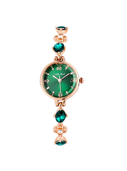 KissICON Green Quartz Bracelet Watch For Women Waterproof Timepiece