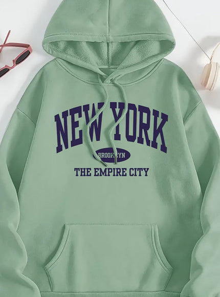 jkthpu-45 Green / UK 16 1pc Women'S Plus Size Hoodie - Casual Polyester