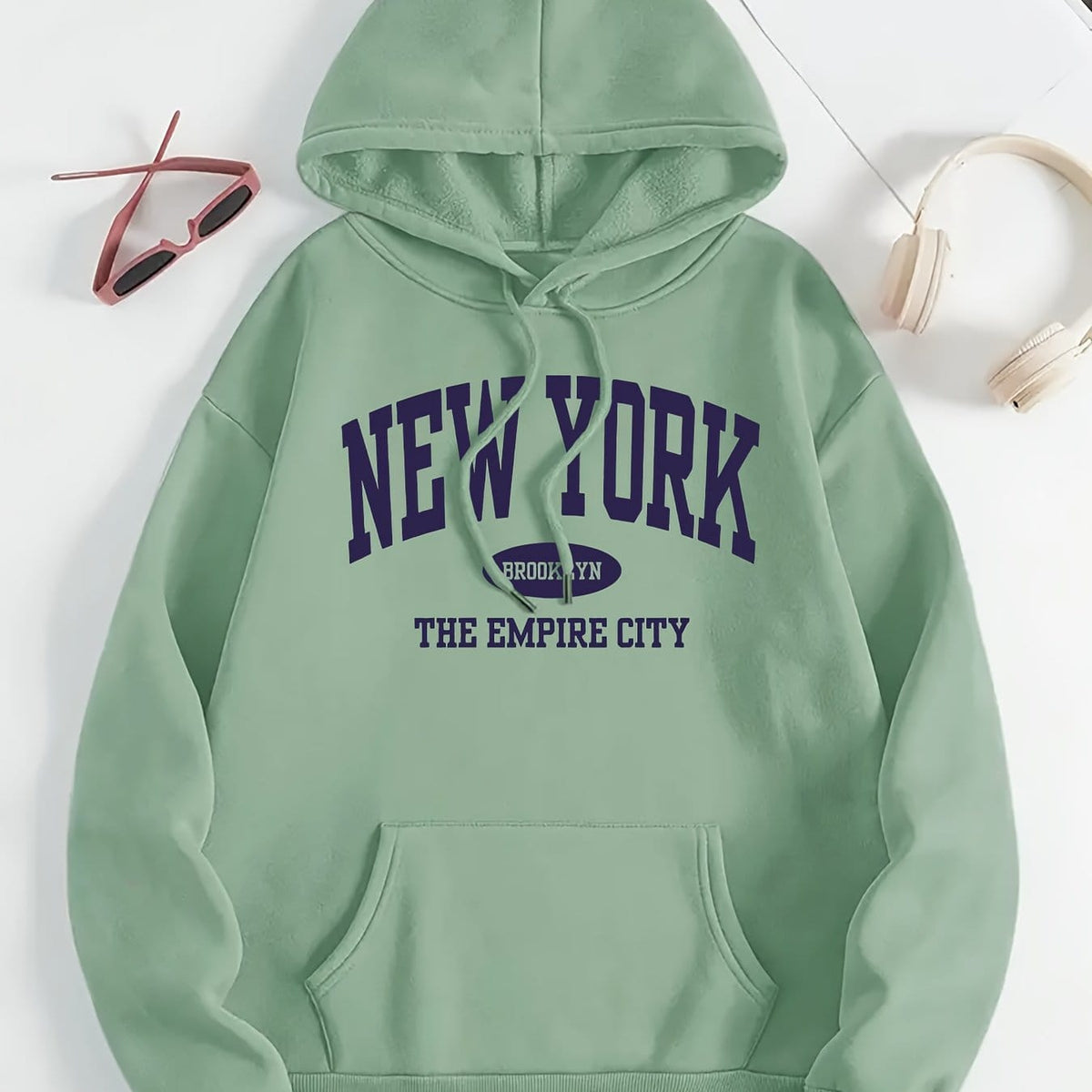 jkthpu-45 Green / UK 16 1pc Women'S Plus Size Hoodie - Casual Polyester
