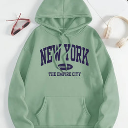 jkthpu-45 Green / UK 16 1pc Women'S Plus Size Hoodie - Casual Polyester