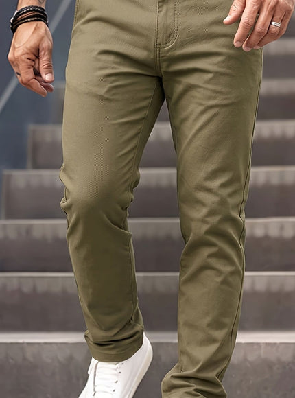 KissICON Green / UK 28 Mens Lightweight WrinkleFree Casual Dress Pants for Commuting