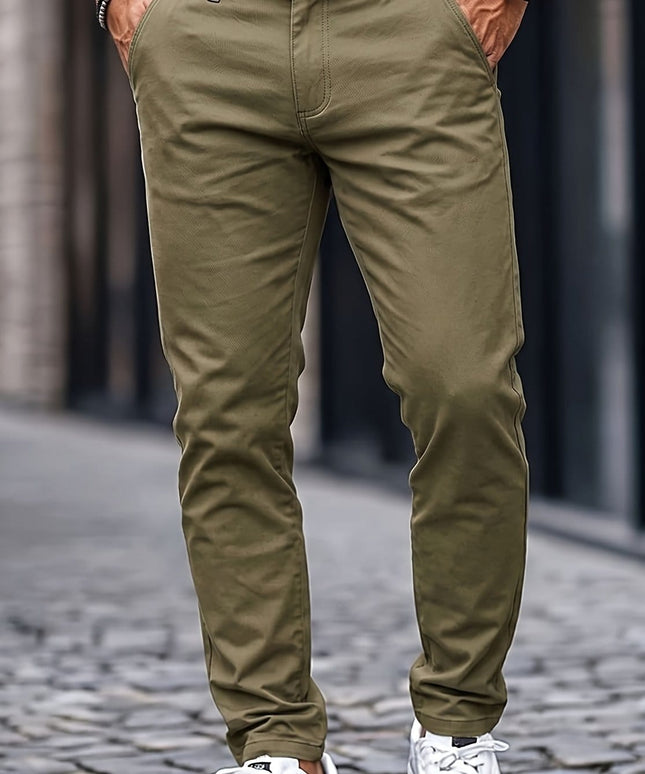 KissICON Green / UK 28 Mens WrinkleFree Loose Fit Summer Stretch Dress Pants