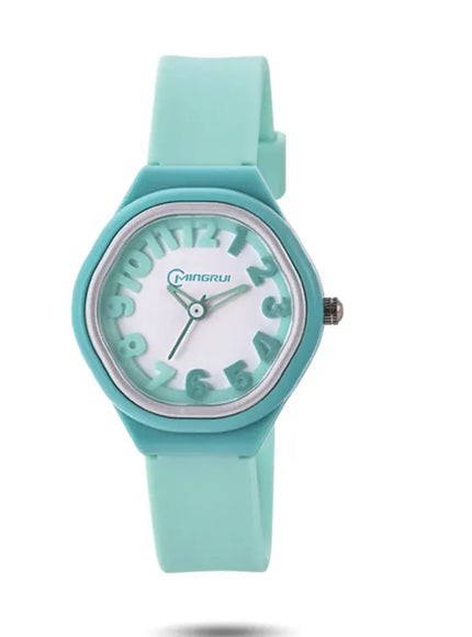KissICON Green Uthai C14 Kids Digital Watch Waterproof Quiet For