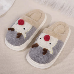 KissICON Grey / 36-37 / CHINA Smile PoP Cute Women Slippers Indoor Fuzzy Women