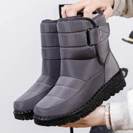 KissICON Grey / 37 Women's Boots Low Heels Fur Boots For Winter