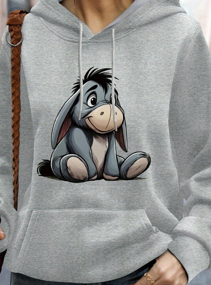 jkthpu-45 Grey / UK 16 Plus Size, Disney Eeyore casual swear, pullover long