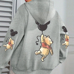 jkthpu-45 grey / UK 16 Plus Size - Women'S Cute Bear with Balloons