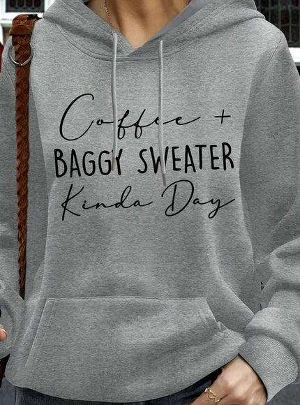 jkthpu-45 grey / UK 16 Women'S Plus Size "Coffee + Baggy Sweater Kinda