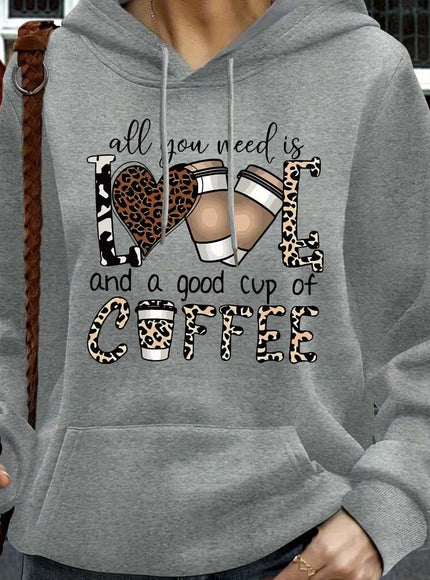 jkthpu-45 grey / UK 16 Women'S Plus Size Hoodie with "All You Need