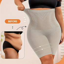 jkthpu-45 grey / UK 18 MIOTAN Plus Size HighWaist Shaping Shorts Tummy Control Butt Lift
