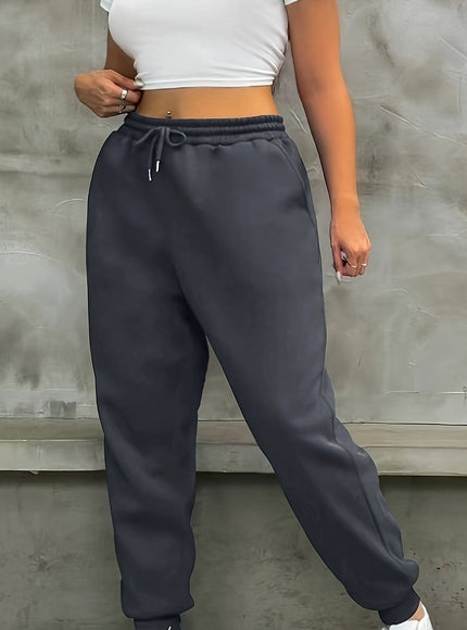 jkthpu-45 Grey / UK 18 Plus Size, Plus Size Women's Casual Sweatpants, Plus