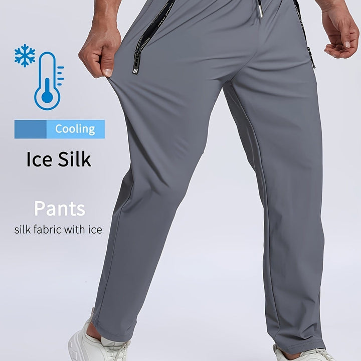 Lightweight Breathable Zipper Casual Mens Sports Trousers