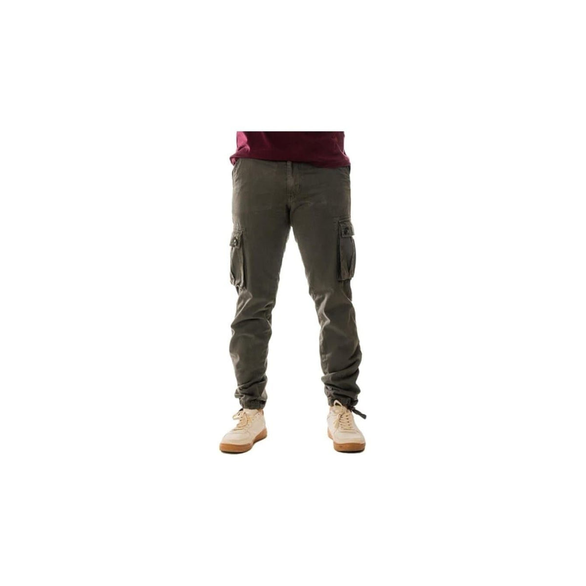 KissICON Grey / UK 34 Vasego Durable 6Pocket Loose Fit Mens Cargo Work Pants