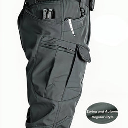 KissICON Grey / UK 40-42 Mens Black Stretch Cargo Pants Versatile Outdoor  Work Trousers