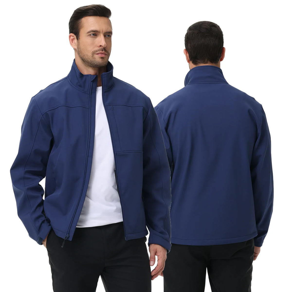 KissICON Greyblue / US 2XL Waterproof Cargo Windbreaker Jacket AutumnWinter Outdoor Style