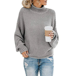 Dropshipman Greyish White / XXXL Women's S-3XL Plus  Size New sweater knitted sweater  foreign trade women's clothing plus size women clothing  plus size
