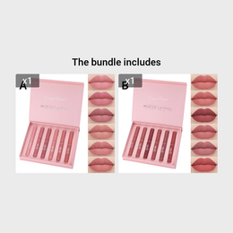 KissICON Group A (6 Teams)+Group B (6 Teams) KissIcon 6 Pcs Lip Glaze Lipstick Set -