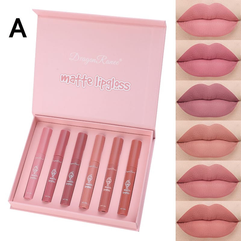KissICON Group A (6 Teams) KissIcon 6 Pcs Lip Glaze Lipstick Set -