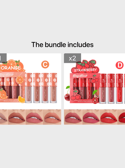 KissICON Group C+Group D*2 KissIcon Strawberry Matte Lipstick Set - Waterproof