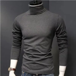 KissICON GW-12 / S Warm Slim Fit Mens Turtleneck Thermal Long Sleeve Pullover