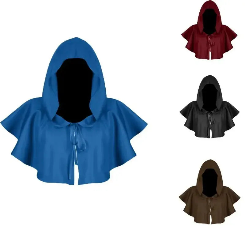 KissICON Halloween  Adult Solid Costume Death Cloak Medieval Hooded Costume Cloak Movie Cosplay Clothing Party Clothes