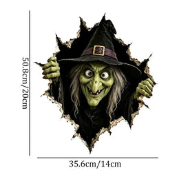 KissICON Halloween Break in 3D Wall Decals - Spooky Themed 3D Wall Stickers for Home Decorations