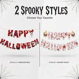 KissICON Halloween Ceiling Hangings: Skeletons, Mummies, Bloodstained Handprints, Bat Garlands. Kids Halloween Home Decor