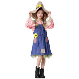 KissICON Halloween Cosplay Costume Parent Enfant Outfit Pioneer Woman Colonial Dress Enfants Floral Village With Hats Costumes