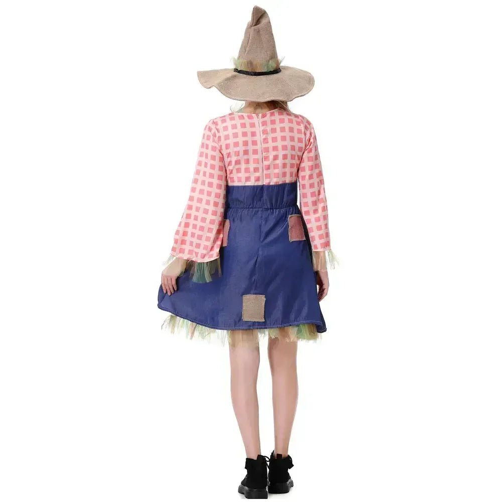 KissICON Halloween Cosplay Costume Parent Enfant Outfit Pioneer Woman Colonial Dress Enfants Floral Village With Hats Costumes