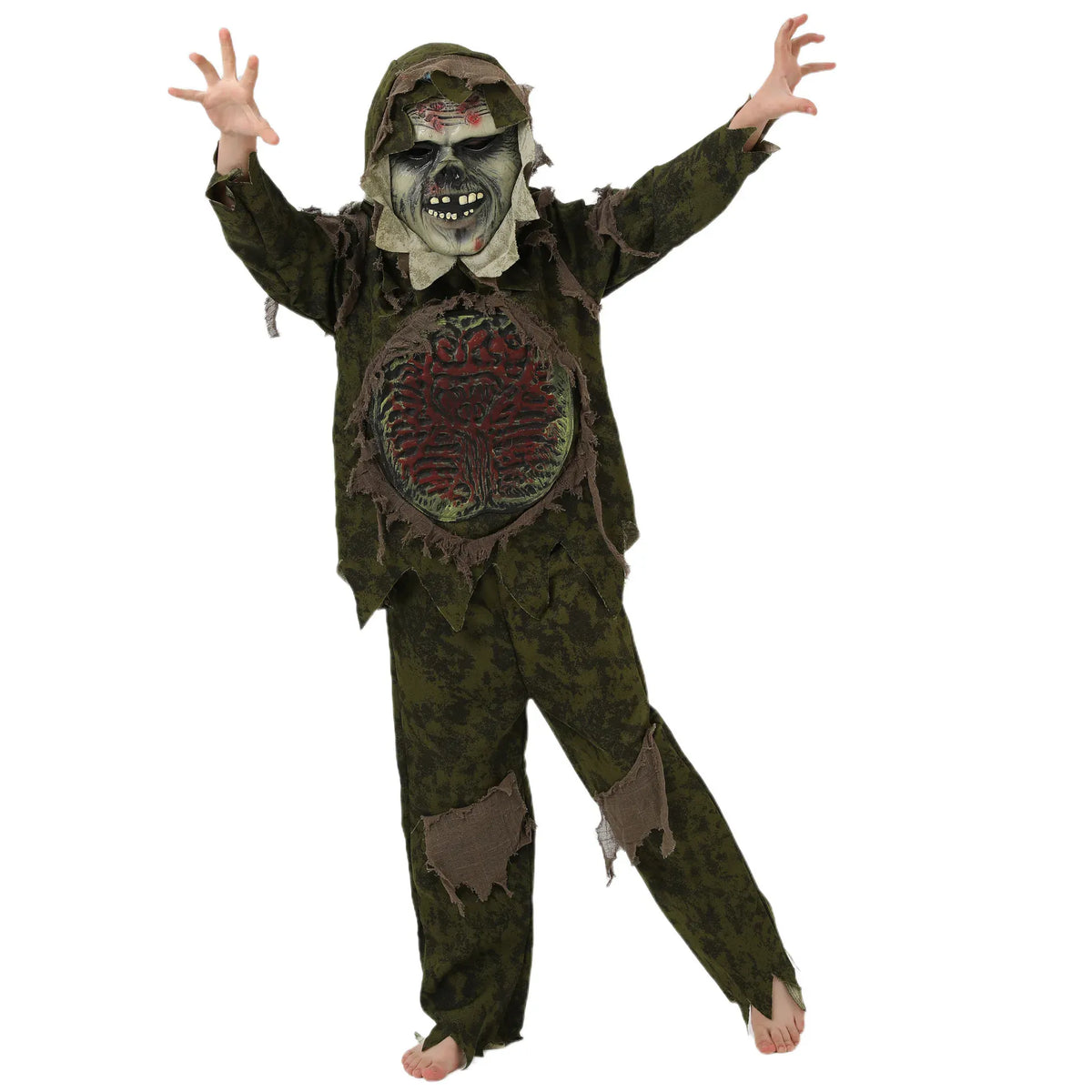 KissICON Halloween Cosplay Costume Purim Costume Horror Style Play Clothes Boys Girls Holiday Party Funny Garment Anime Zombie Suit