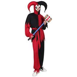 KissICON Halloween Cosplay Costumes Terror Horror Clown Costume Makeup Party Dress Devil Costume Demo Clothing Props Mascot