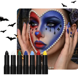 KissICON Halloween Cosplay Face Body Paint Crayon Blue Black Green Sweatproof Long Lasting Makeup Stick