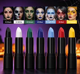 KissICON Halloween Cosplay Face Body Paint Crayon Blue Black Green Sweatproof Long Lasting Makeup Stick
