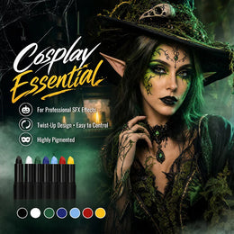 KissICON Halloween Cosplay Face Body Paint Crayon Blue Black Green Sweatproof Long Lasting Makeup Stick