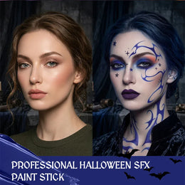 KissICON Halloween Cosplay Face Body Paint Crayon Blue Black Green Sweatproof Long Lasting Makeup Stick