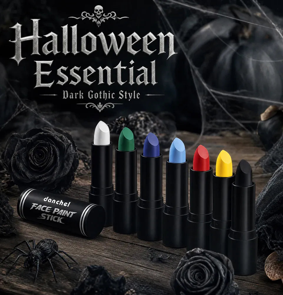 KissICON Halloween Cosplay Face Body Paint Crayon Blue Black Green Sweatproof Long Lasting Makeup Stick