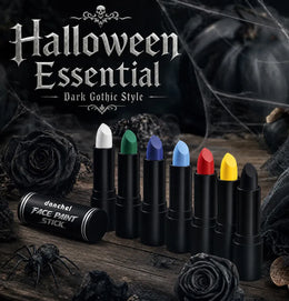 KissICON Halloween Cosplay Face Body Paint Crayon Blue Black Green Sweatproof Long Lasting Makeup Stick